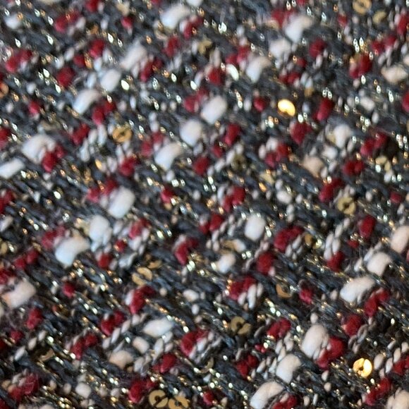 Loft Outlet Skirt Sparkly Black Red White Blend - Picture 9 of 9